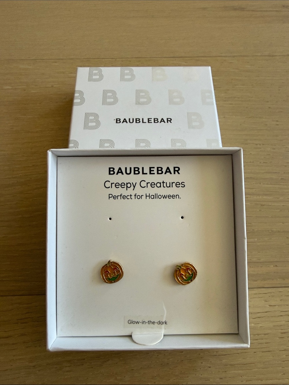 Baublebar pumpkin earrings